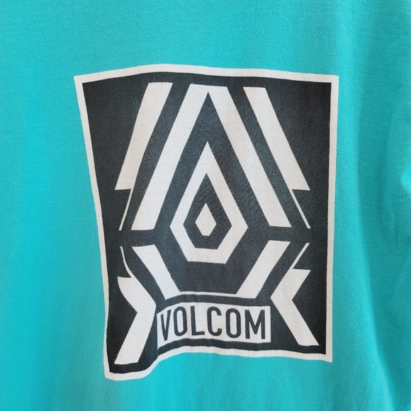 Volcom Bright Mint Green Short Sleeves T-Shirt L - Picture 4 of 7